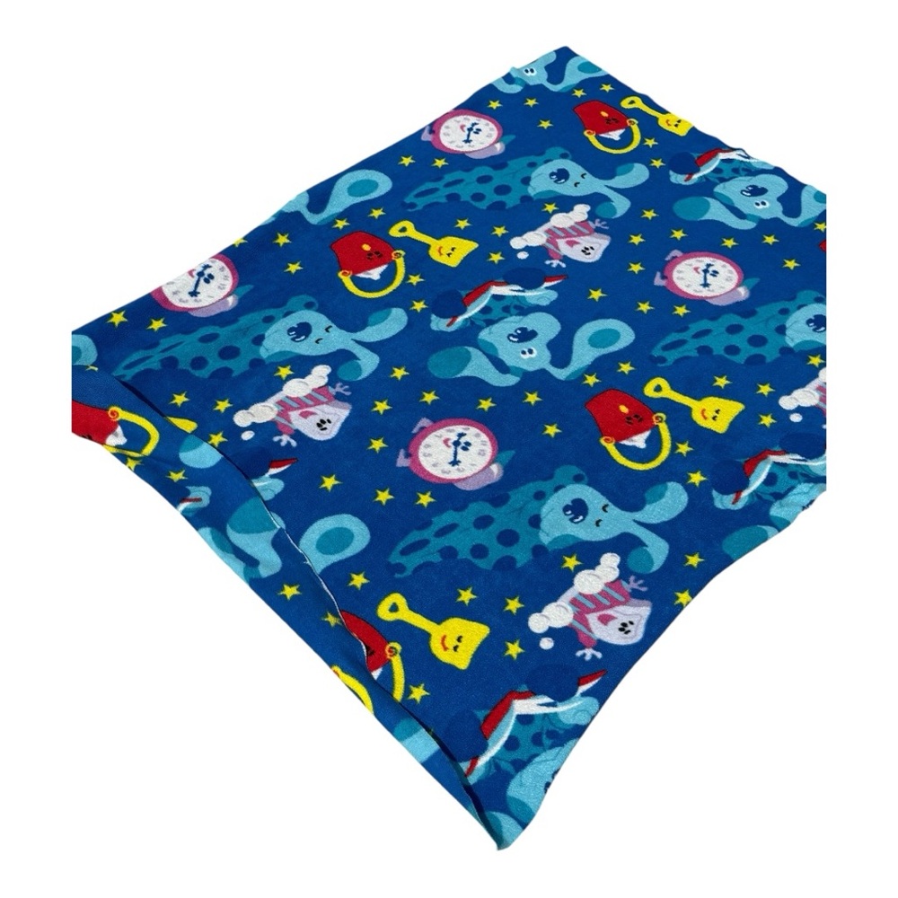 VTG Blues Clues Blanket Fleece Fabric Raw Edge Kids 90's Y2K Tickety Tock Soft